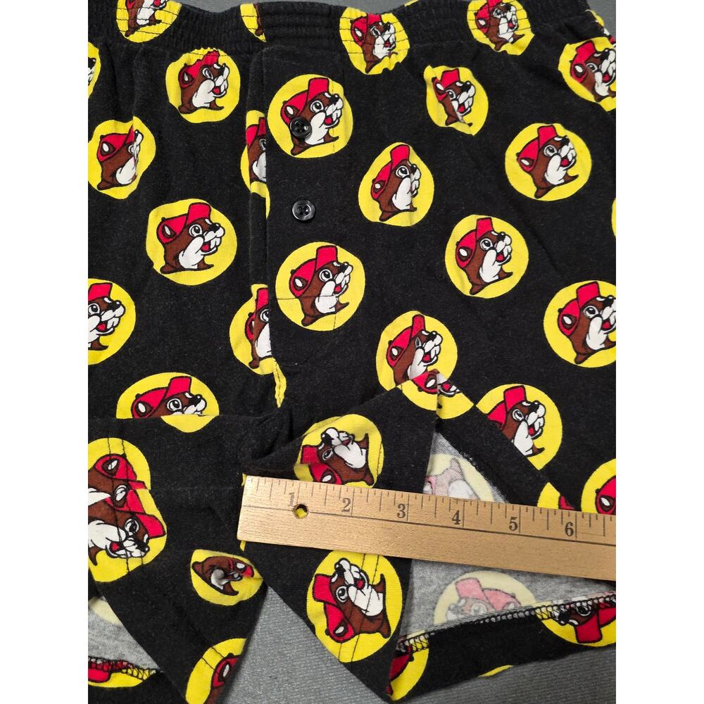 Buc-ee’s Beaver Logo Boxer Shorts Unisex Medium Black Lounge Sleep Shorts - Picture 6 of 7
